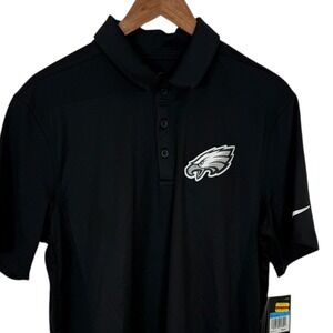 Nike Philadelphia Eagles Dri Fit Polo Shirt Men's Medium Black NFL New with Tags
